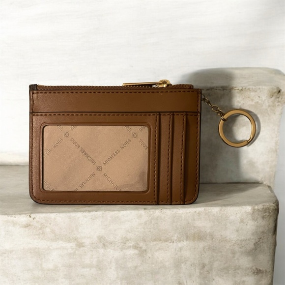 Michael Kors Tan Card Holder with Key Ring - Picture 3 of 8